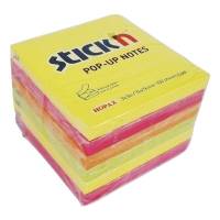 Notes Stick'N Neon Z-fold lemon, magenta, orange 76x76mm 6blk