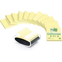 Z-notes Post-it gul recycled 12blk + 1 Millenium dispenser