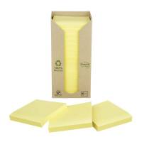 Post-it notes gul 76x76mm genbrug 16blk/pak
