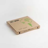 Pizzaæske ecobox brun fluorfri 32x32x3cm 100stk/pak