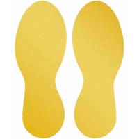 Gulvmarkering fod gul 5 par aftagelig 90x240x0,02mm