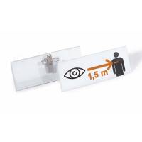 Navneskiltsæt m/combi clip 40x105mm 14stk/pak