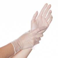 Vinylhandsker Ideal Light L hvid pudderfri 100stk/pak