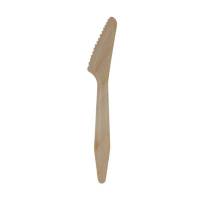 Træbestik kniv Exclussiv 18,5cm voksbehandlet 100stk/pak