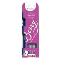 Fineliner Pentel SES15B-4 Brush Sign Pen BERRY 4stk