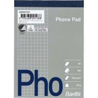 Telefonblok A6 kvadreret 60g stub m/perf. u/huller