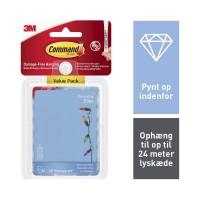 Dekorationsclips med gennemsigtige strips Command Value Pack 17026CLR-40