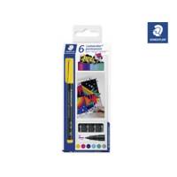 OHP-pen Lumocolor assorteret M 0,8-1mm 317 C6 permanent 6stk/pak