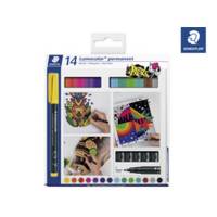 OHP-pen Lumocolor assorteret F 0,6mm 318 C14 permanent 14stk/pak