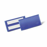 Lagerlomme/etiketholder selvklæbende 100x38mm mørkblå