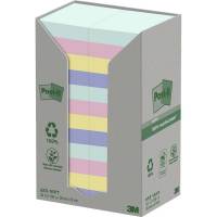 Post-it blok Recycled ass. 38x51mm 24blk/pak