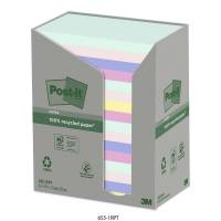Post-it blok Recycled ass. 76x127mm 16blk/pak
