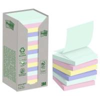 Post-it z-notes Recycled ass. 76x76mm 16blk/pak