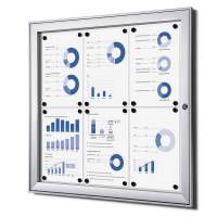 Udh&aelig;ngsskab TWIN Whiteboard 6 x A4 m/overd&aelig;kning