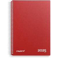 Timekalender m/spiral rød 2025 16,8x23,5cm 25 2180 10