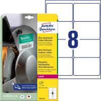 Laseretiket Avery L7914-10 ekstrem slidstærk 99,1x67,7mm 8stk/ark 10ark/pak