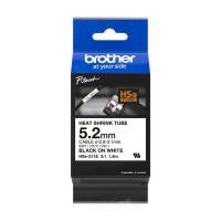 Labeltape Brother HSE211E 5,8mm sort på hvid
