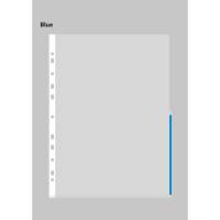 Signallomme A4 PP 105 micron blå 100stk/pak