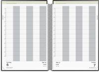 Aftalekalender A4 dag sort PP-plast 2026