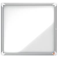 Opslagsskab glas indendør Nobo 6xA4 hvid