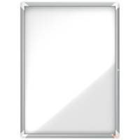 Opslagsskab glas indendør Nobo 9xA4 hvid