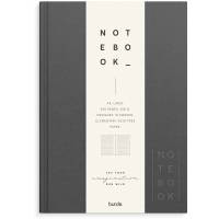 Notebook Textile A5 dark grey lined