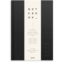 Notebook Textile A5 black lined