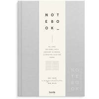 Notebook Textile A5 light grey lined