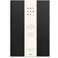 Notebook Textile A4 black lined