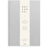 Notebook Textile A4 light grey lined