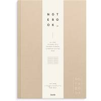Notebook Textile A4 beige lined