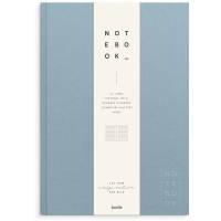 Notebook Textile A4 light blue lined