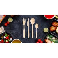 Kniv flergangs hvid træfiber 17,5cm