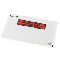 Følgeseddellomme i genbrugsplast LD m/tryk 240x140mm 1000stk/kar Plast40/Plast20/Papir46