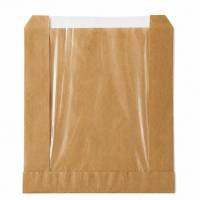 Sandwichpose, 210 x 215 x 215 mm flat bag, Papir + PE, brun pakke a 250 stk, palle 200 pakker palle 