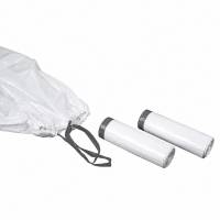 Affaldss&aelig;kke m/snoretr&aelig;k hvid 750x1100mm Luksus 10stk/rul