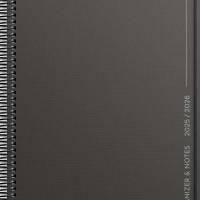 Ugekalender Studie Organizer & Notes A5 sort 2025/2026