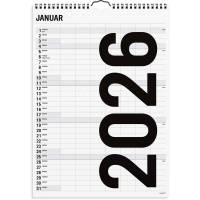 Familiekalender Black and white 7 kol. 2026