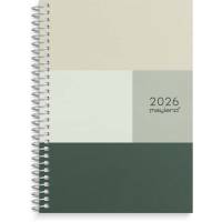 A6 ugekalender tværformat tekstilpræg 2026