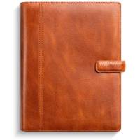 System A5 ugekalender højformat brun skind 2026