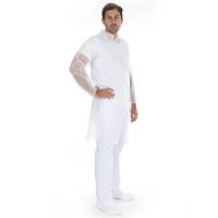 Bes&oslash;gsjakke med knapper XL, Non-woven hvid, pakke a 100 stk