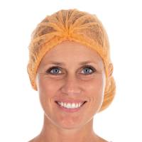 Engangs h&aring;rnet, Mop-Cap 50cm, Non-woven orange, pakke a 1000 stk