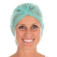 Engangs h&aring;rnet, Mop-Cap 50cm, Non-woven gr&oslash;n, pakke a 1000 stk