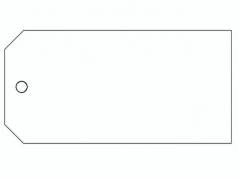 Manillam&aelig;rker PP m/1 hul hvid 60x120mm