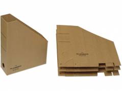Tidsskriftskassette karton A4 brun rygbrd. 7,5cm
