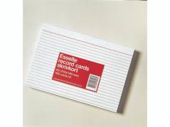 Kartotekskort Esselte A5 hvid linieret