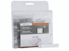 Navneskilte 30x70mm hvid m/n&Atilde;&yen;l & indstik