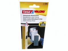 Burretape tesa Velcro sort eks st&Atilde;&brvbar;rk strips 50x100mm 2stk