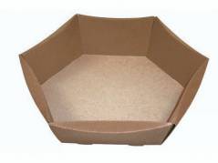 Gavebakke 43x35x9cm brun &Atilde;&yen;ben b&Atilde;&cedil;lge 6-kantet 25stk/pak