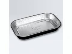 Foliebakke sort/alu 650ml 234x138x30mm 120stk/pak
